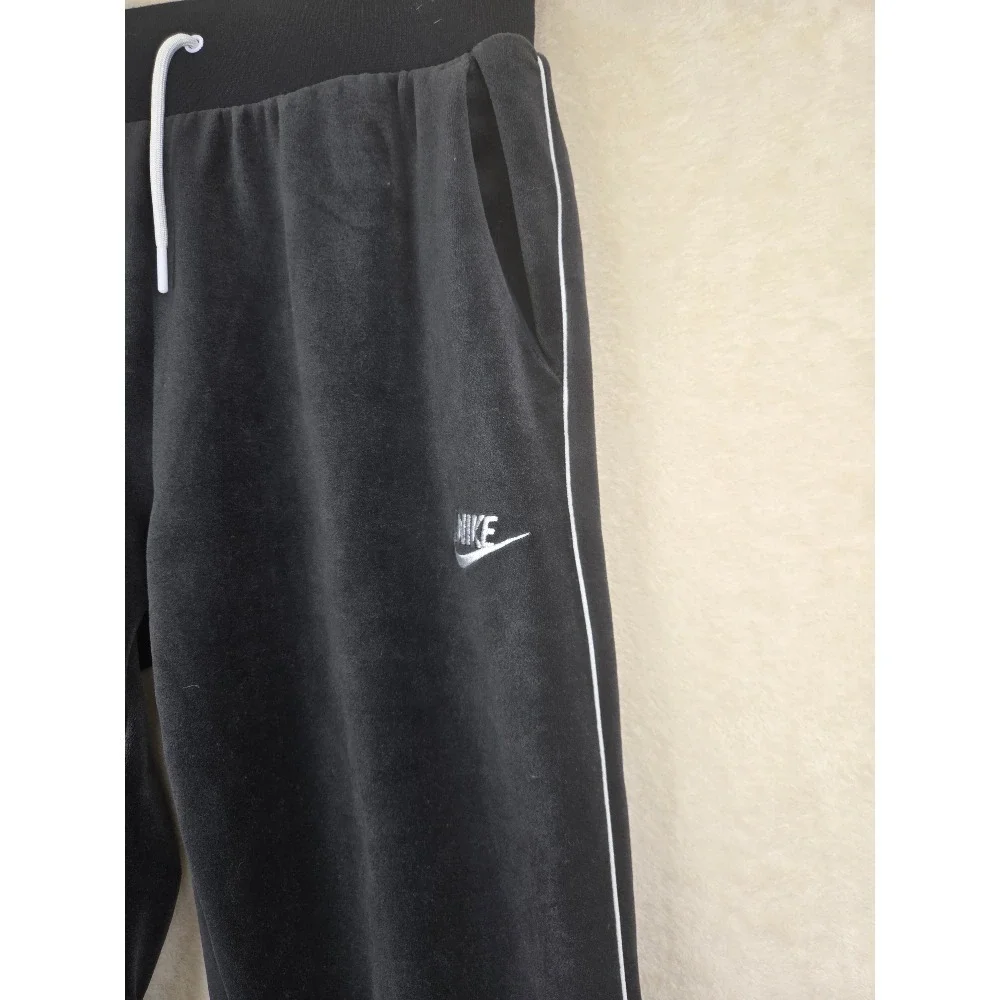 Nike‎ Womens Velour Joggers Size Small Charcoal Gray 90s Streetwear Athleisure